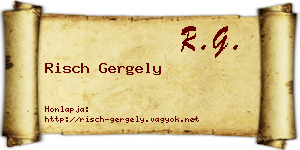 Risch Gergely névjegykártya